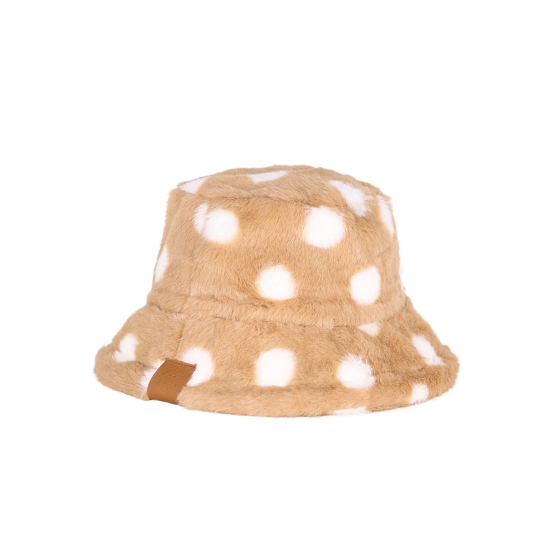 Brown White Dotted Bucket Hat