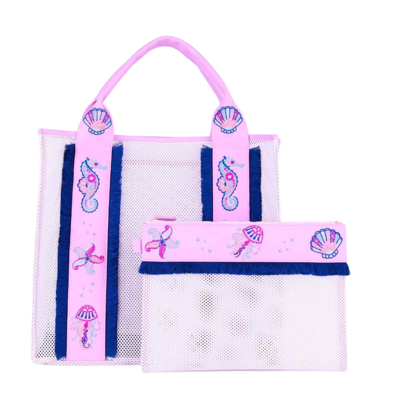 Nasti White Beach Bag