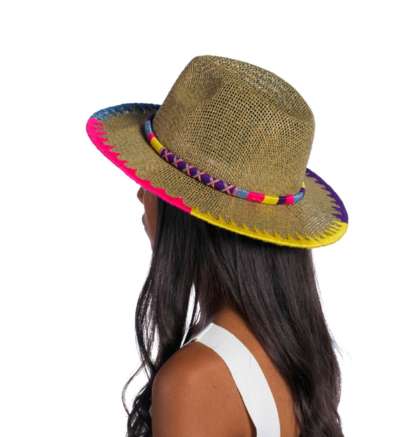 Plum Straw Hat