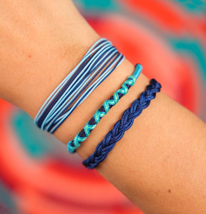 Navy Knitted Bracelet