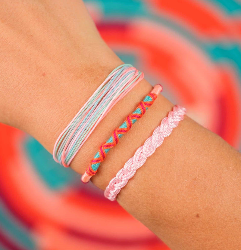 Pink Knitted Bracelet