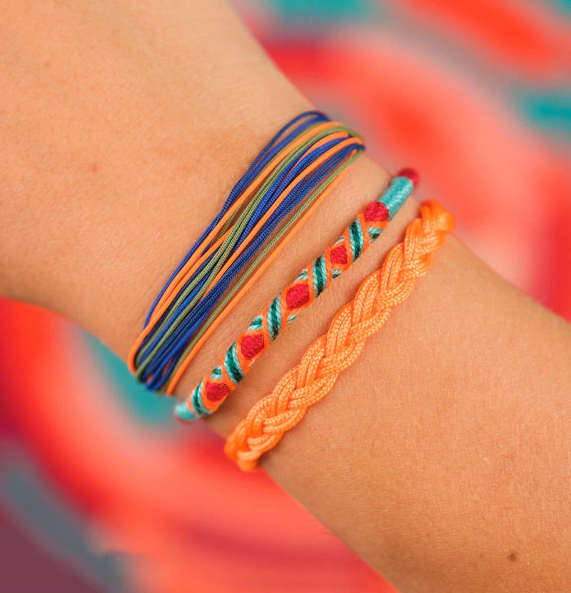 Orange Knitted Bracelet