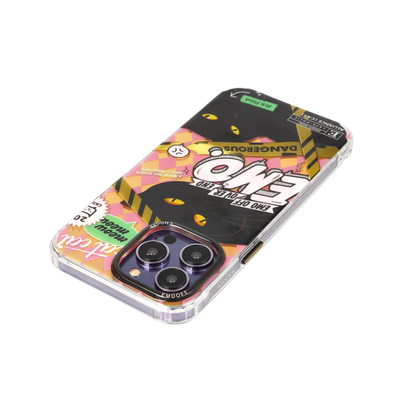 EMO OFF Cat Series Black iPhone 14 Pro 3D Case