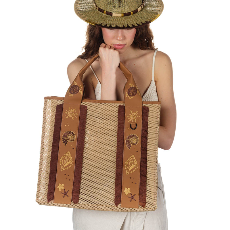 Safari Beige Beach Bag