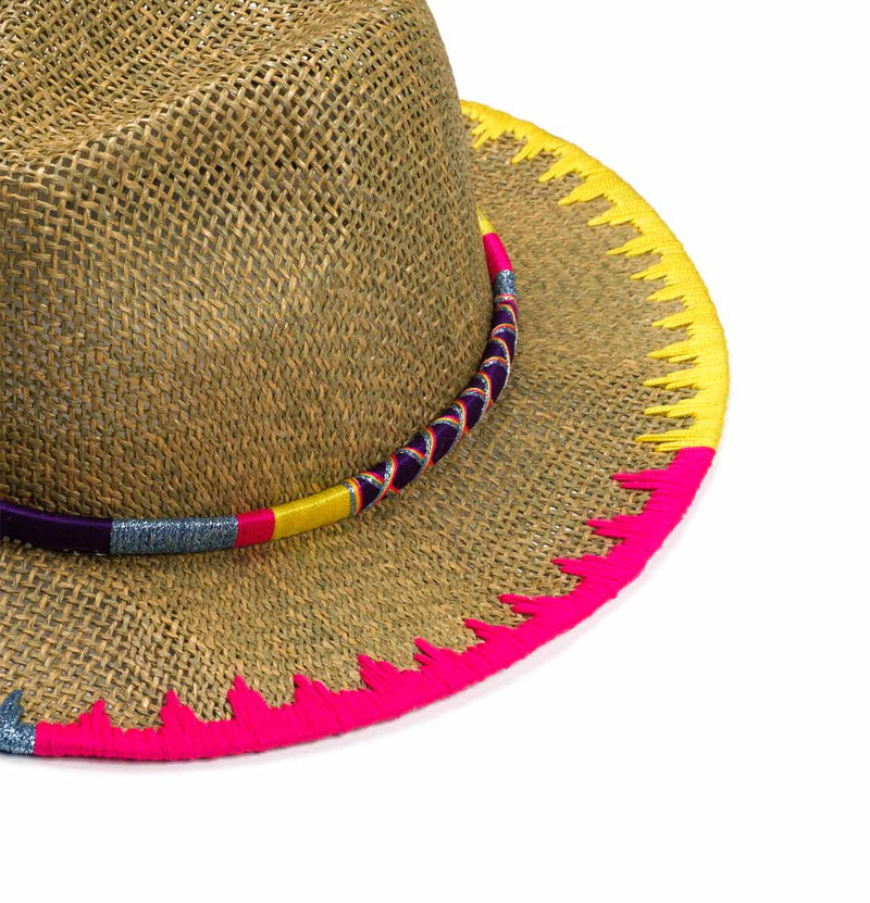 Plum Straw Hat